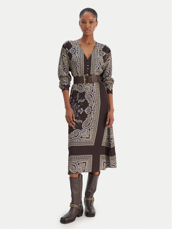 Liu Jo Liu Jo Φόρεμα καθημερινό MF5394 TS117 Καφέ Regular Fit