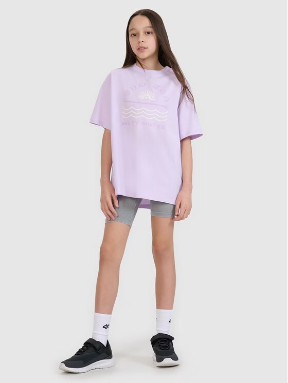 4F 4F T-Shirt 4FJWSS25TTSHF1870-52S Růžová Oversize