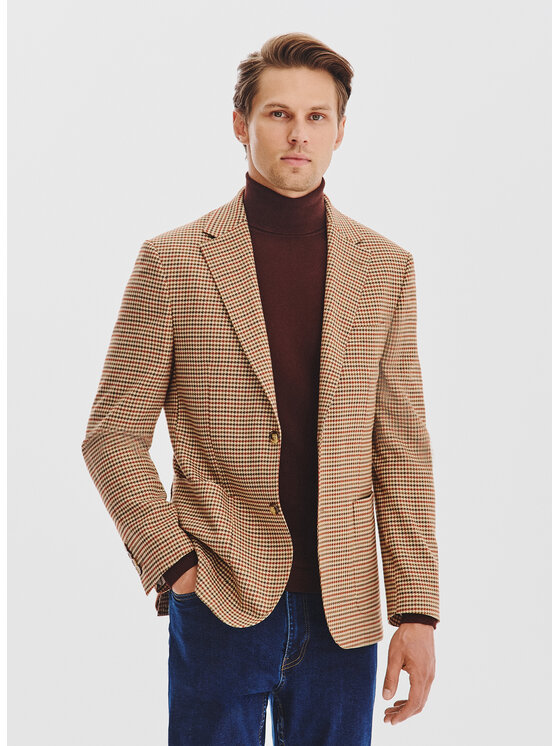 Pako Lorente Pako Lorente Marynarka P25WF-3X-027 Brązowy Slim Fit