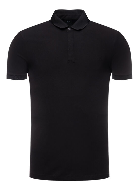 Armani Exchange Armani Exchange Поло 8NZF91 ZJ81Z 1200 Чорний Slim Fit