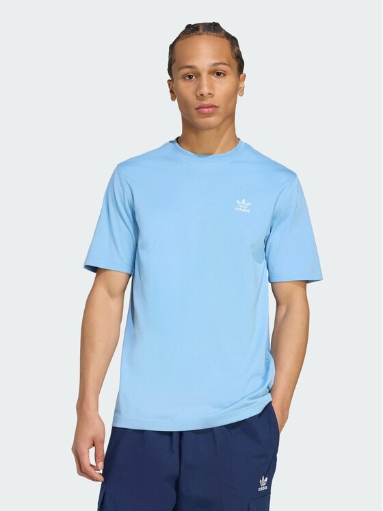 adidas adidas T-Shirt Trefoil Essentials Tee Błękitny Regular Fit