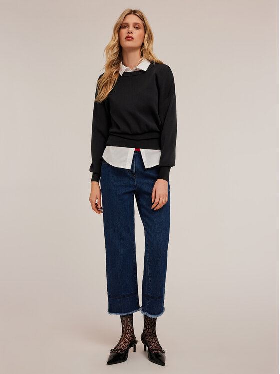 Motivi Motivi Sweter M147W003182N033 Czarny Regular Fit