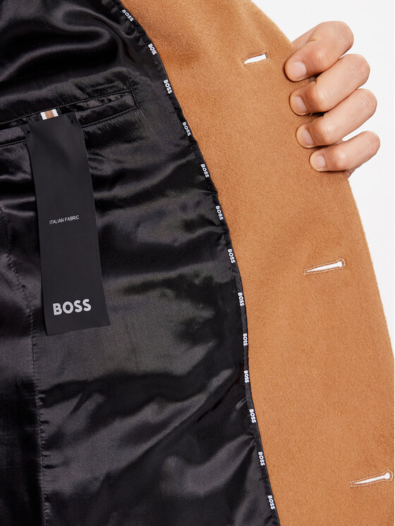 BOSS Boss Volneni plašč H-Hyde-C-224 50485199 Rjava Regular Fit