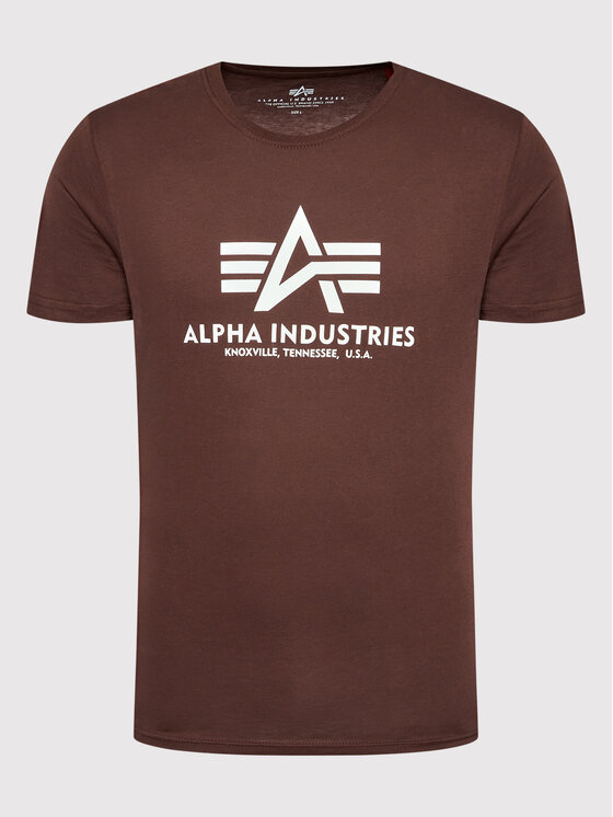 Alpha Industries Alpha Industries T-särk Basic 100501 Pruun Regular Fit