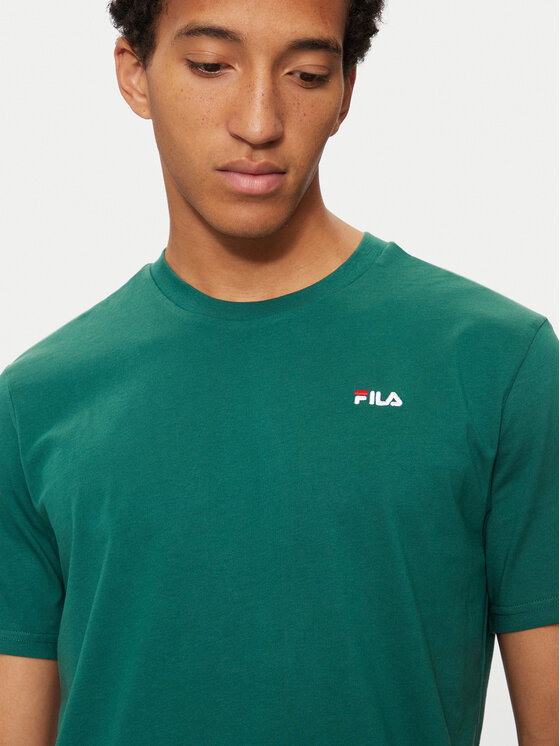 Fila Fila Marškinėliai Berloz FAM0340 Žalia Regular Fit