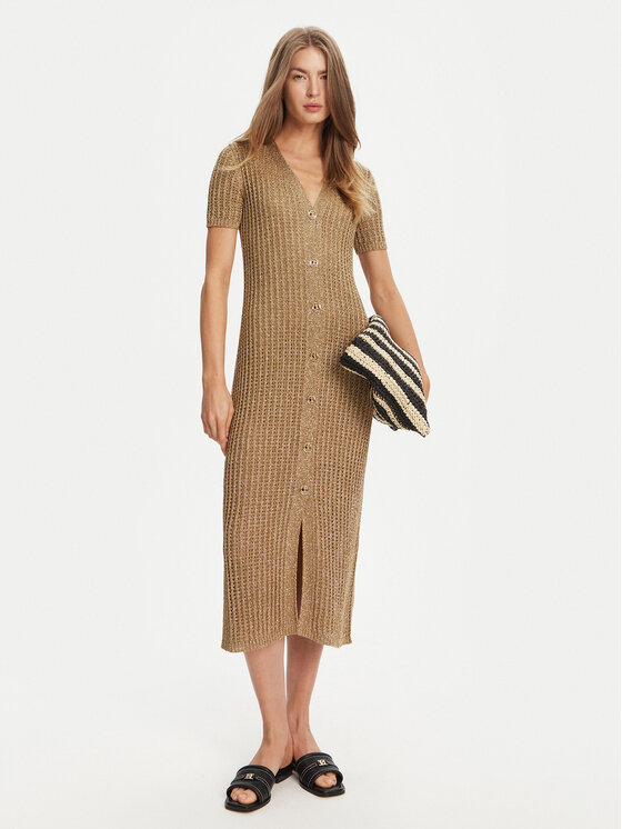 TWINSET TWINSET Трикотажна сукня 251TT3190 Бежевий Slim Fit