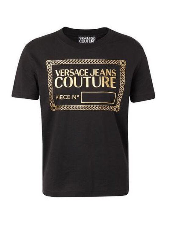 Versace Versace Tričko 72HAHT17 Čierna Regular Fit