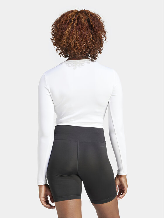 adidas adidas Športna majica AEROREADY Hyperglam IL6971 Bela Tight Fit