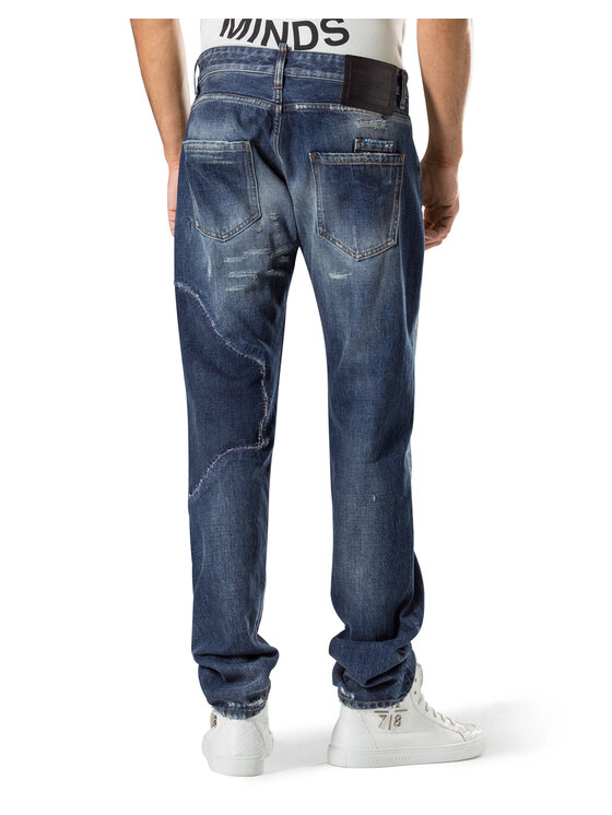 PHILIPP PLEIN PHILIPP PLEIN Džínsy 30774 Modrá Straight Fit