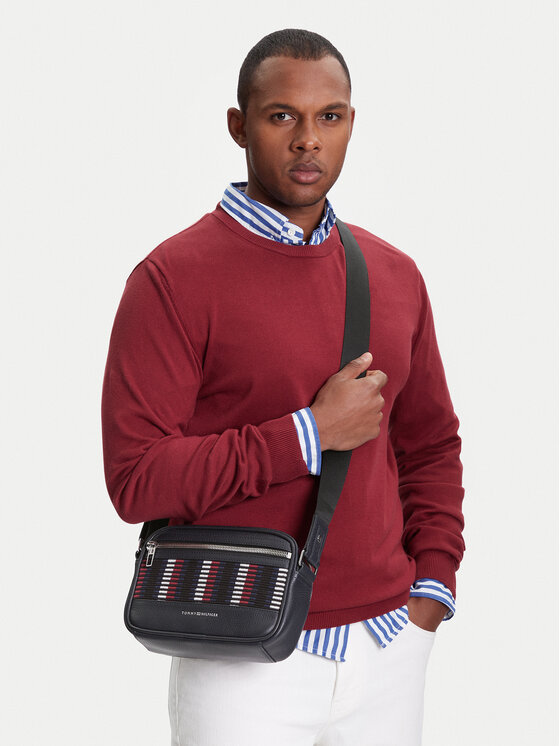 Tommy Hilfiger Tommy Hilfiger Umhängetasche Th Corp Leather Camera AM0AM12722 Dunkelblau