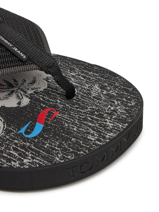 Tommy Jeans Tommy Jeans Čības uz pirksta Tjm Elevated Beach Sandal EM0EM01561 Melns