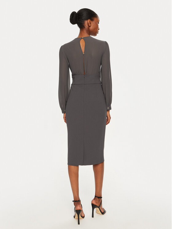 Rinascimento Rinascimento Koktel haljina CFC0120006003 Siva Regular Fit