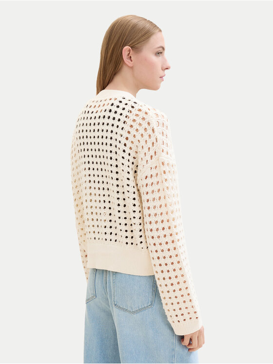 Tom Tailor Denim Tom Tailor Denim Кардиган 1040756 Бежов Relaxed Fit