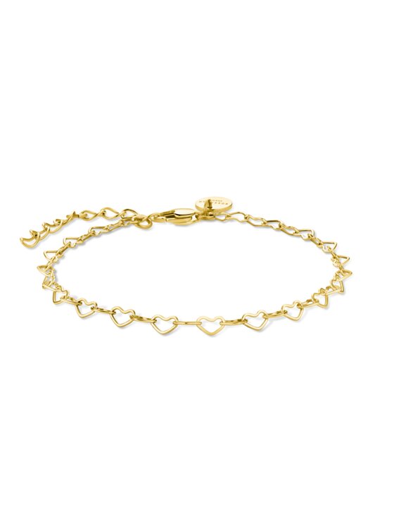 Rosefield Rosefield Bransoletka Heart Chain Bracelet Gold Złoty