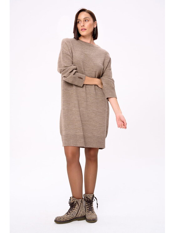 blue shadow blue shadow Sukienka codzienna Adisa Brązowy Regular Fit