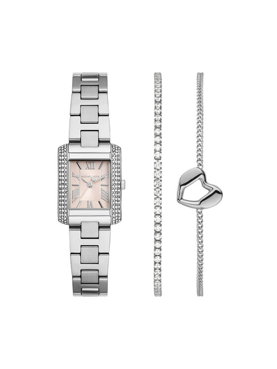 Michael Kors Michael Kors Комплект часовник и гривна Emery Set MK7514SET Сребрист