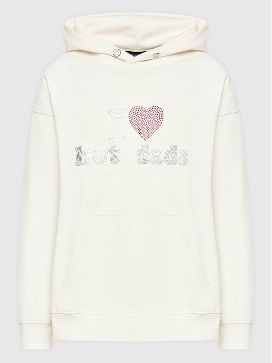2005 2005 Mikina Unisex Hot Dads Hoodie Écru Regular Fit