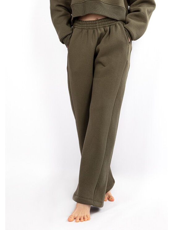 DKaren Sport DKaren Sport Spodnie dresowe DK-K-B17 Khaki Classic Fit