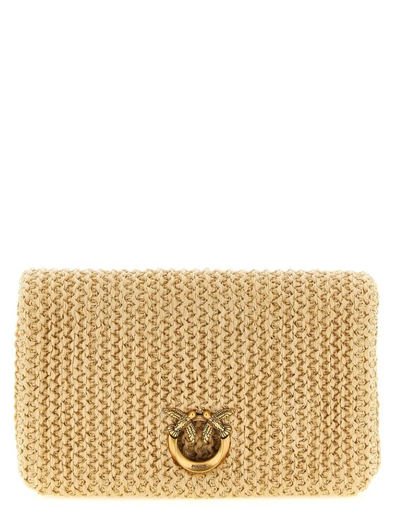 PINKO PINKO Torebka Beige Polypropylene Clutch Beżowy