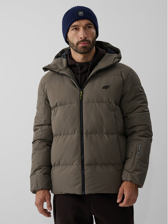 4F 4F Kurtka zimowa URBAN COMMUTER Khaki Regular Fit