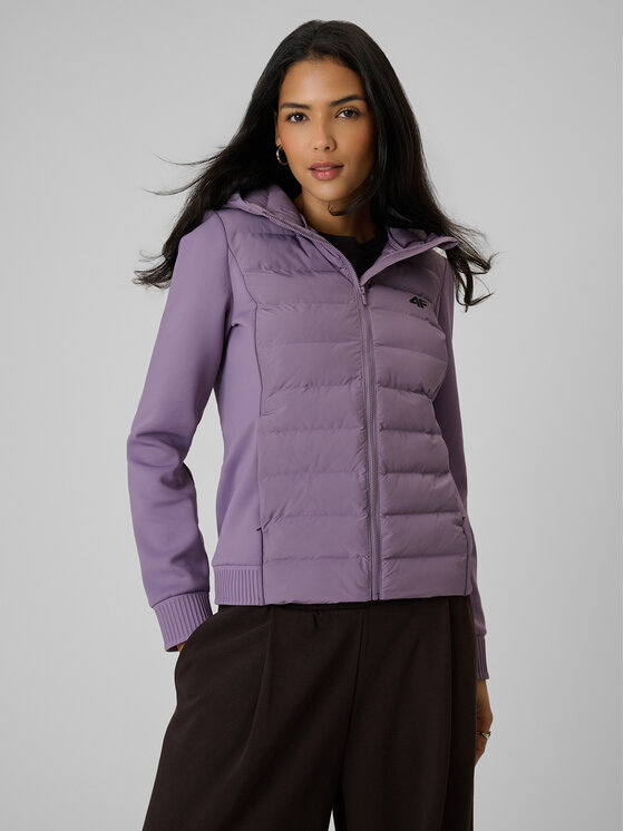 4F 4F Kurtka puchowa EVERYDAY ACTIVE Fioletowy Slim Fit