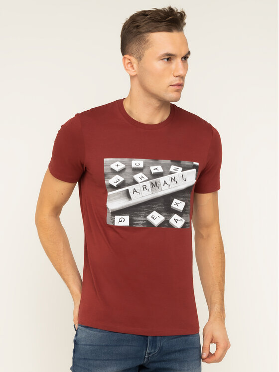 Armani Exchange Armani Exchange T-Shirt 3HZTBC ZJ2HZ 1701 Dunkelrot Regular Fit
