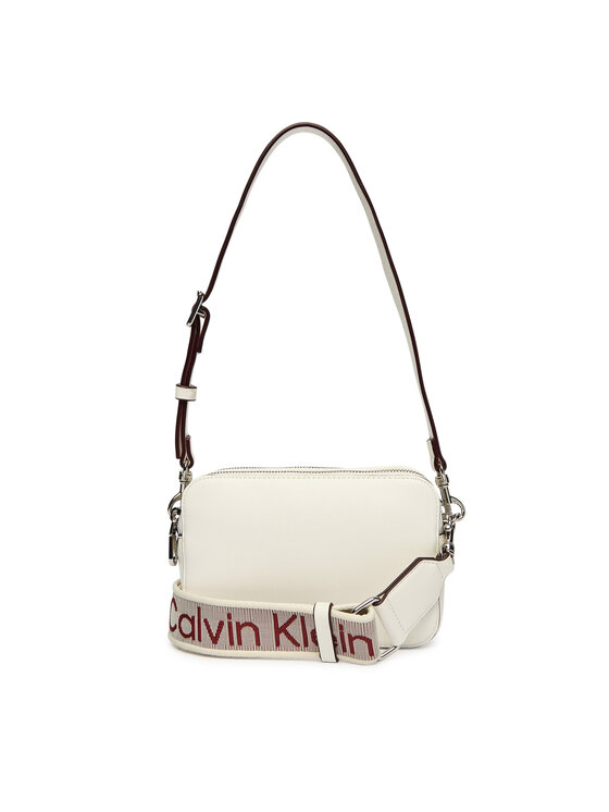 Calvin Klein Calvin Klein Rankinė Webbing Double Strap Camera Bag LV04F3165G Balta