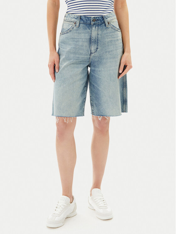 Wrangler Wrangler Pantaloni scurți de blugi Jort 112362710 Albastru Relaxed Fit