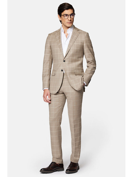 Lancerto Lancerto Garnitur Neapol GA073124000018 Beżowy Slim Fit