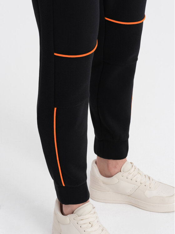 Ombre Ombre Teplákové kalhoty OM-PASK-0145 Černá Regular Fit