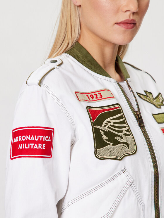 Aeronautica Militare Aeronautica Militare Bomber jakna 231AB2059DCT3084 Bela Regular Fit