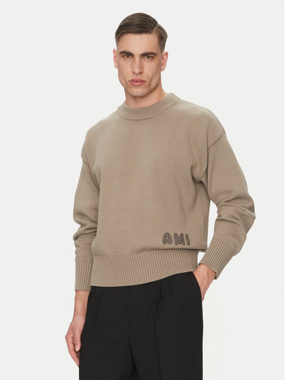 AMI Paris AMI Paris Sveter HKS163.KN0063 Sivá Regular Fit