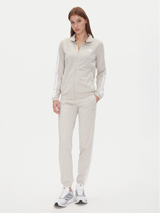 adidas adidas Donji dio trenerke Tricot 3-Stripes JD4536 Bež Regular Fit