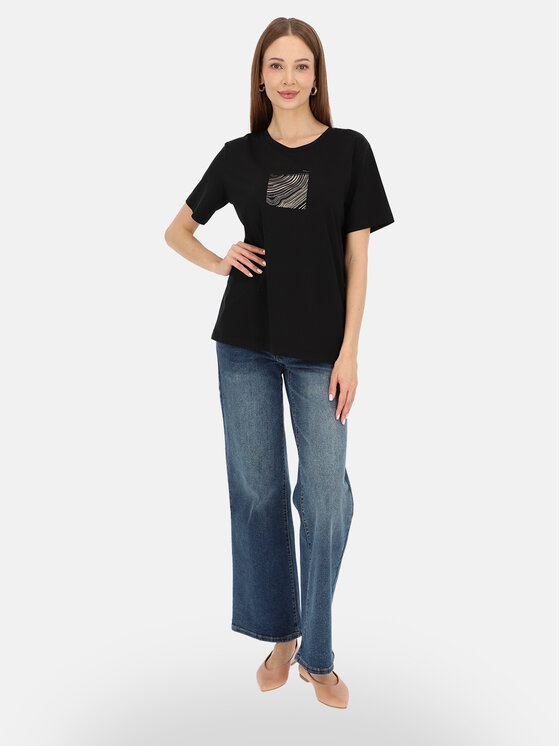 Potis & Verso Potis & Verso T-Shirt Mercy Czarny Regular Fit
