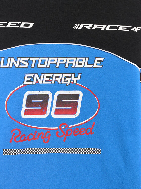 4F 4F Bluza ESPORTS RACING Niebieski Loose Fit