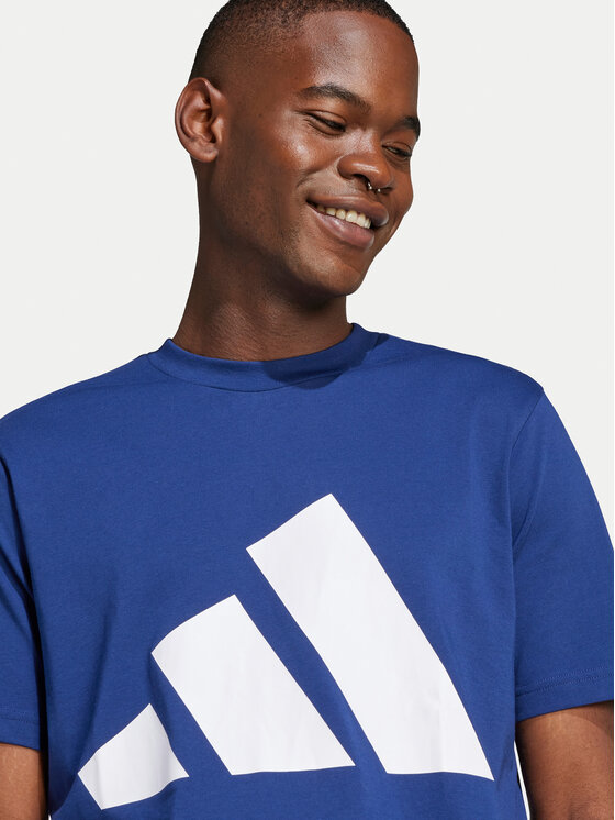 adidas adidas T-shirt Essentials Big Logo JE8940 Tamnoplava Regular Fit