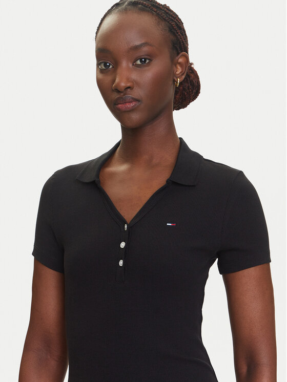 Tommy Jeans Tommy Jeans Igapäevane kleit DW0DW21172 Must Regular Fit