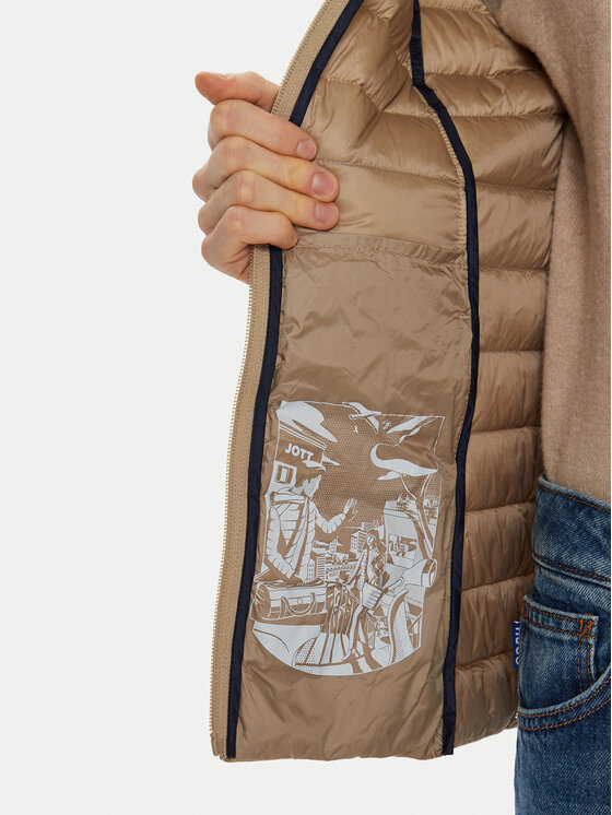 Jott Jott Пухено яке Cha P000WDOW02 Бежов Slim Fit