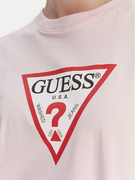 Guess Jeans Guess Jeans Marškinėliai W4YI73 K8HM0 Rožinė Regular Fit