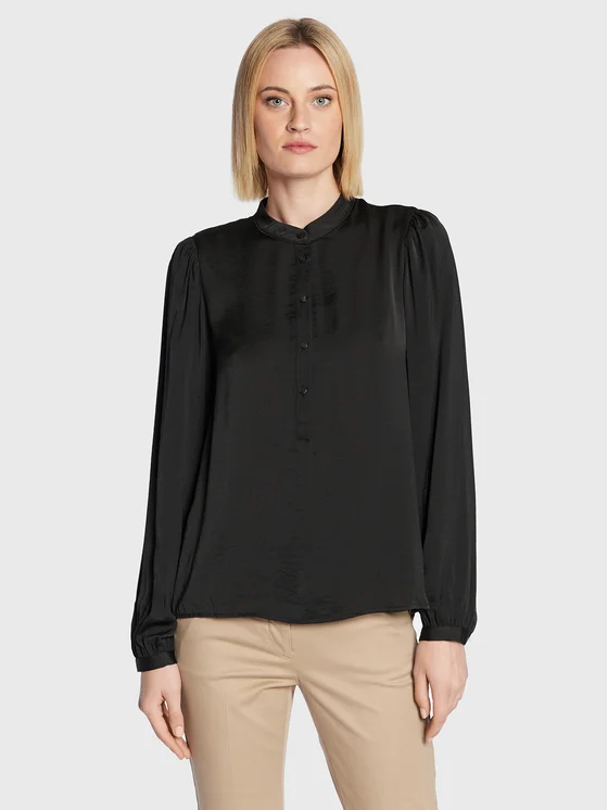 Moss Copenhagen Bluse Maluca 17078 Schwarz Regular Fit
