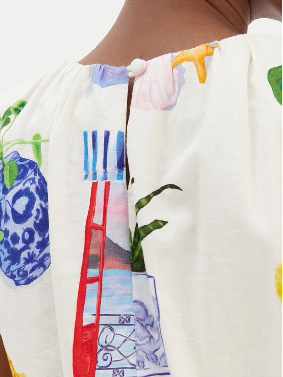 Seafolly Seafolly Bluse La Boca 55646-TO Écru Regular Fit