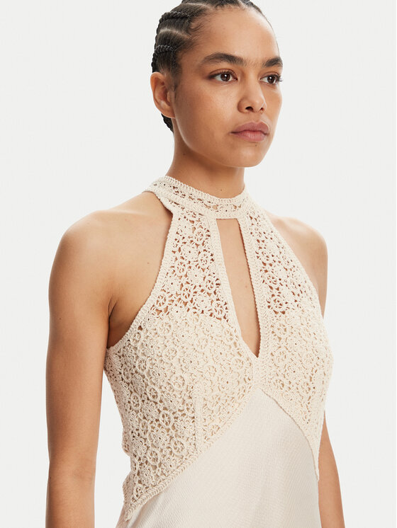 TWINSET TWINSET Abendkleid 251TT2080 Écru Slim Fit