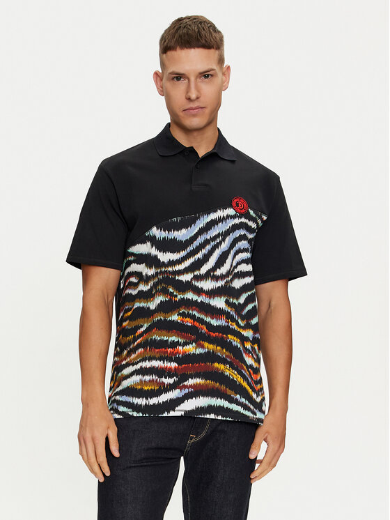 Just Cavalli Just Cavalli Polo majica 76OAG6R1 Črna Regular Fit