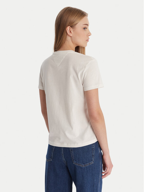 Tommy Jeans Tommy Jeans T-Shirt Essential DW0DW21842 Biały Regular Fit