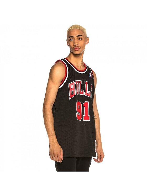 Mitchell & Ness Mitchell & Ness Smanicato NBA SWINGMAN ALTERNATE JERSEY BULLS 97 DENNIS RODMAN Nero Regular Fit