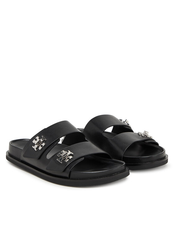 Tory Burch Tory Burch Şlapi T Lock Sport Slide 175640 Negru