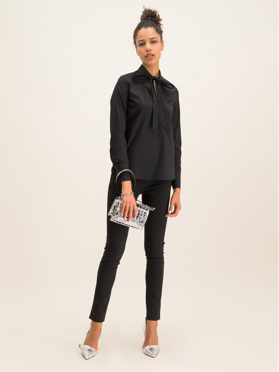 Cavalli Class Cavalli Class Blúzka B0IUA601 Čierna Regular Fit