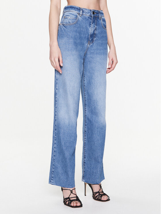 Pinko Jeans hlače Wilma 100173 A0GE Modra Wide Leg