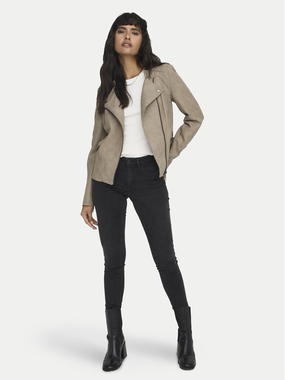ONLY ONLY Куртка зі штучної шкіри Ava 15102997 Бежевий Regular Fit