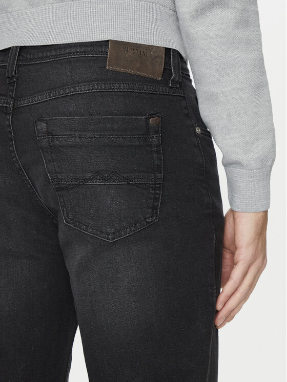 Mustang Mustang Τζιν Washington 1016334 Μαύρο Straight Fit